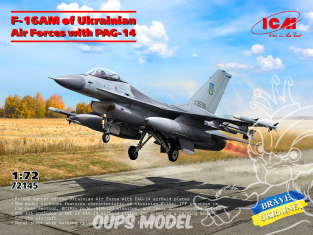 Icm maquette avion 72145 F-16AM des forces aériennes ukrainiennes avec PAG-14 1/72