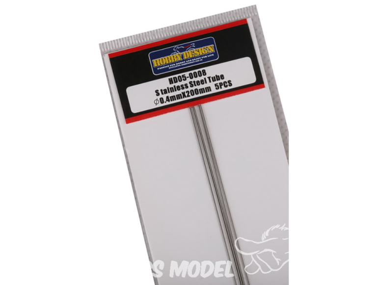 HOBBY DESIGN 05-0008 Tube inox 0,4mm x 200mm x5