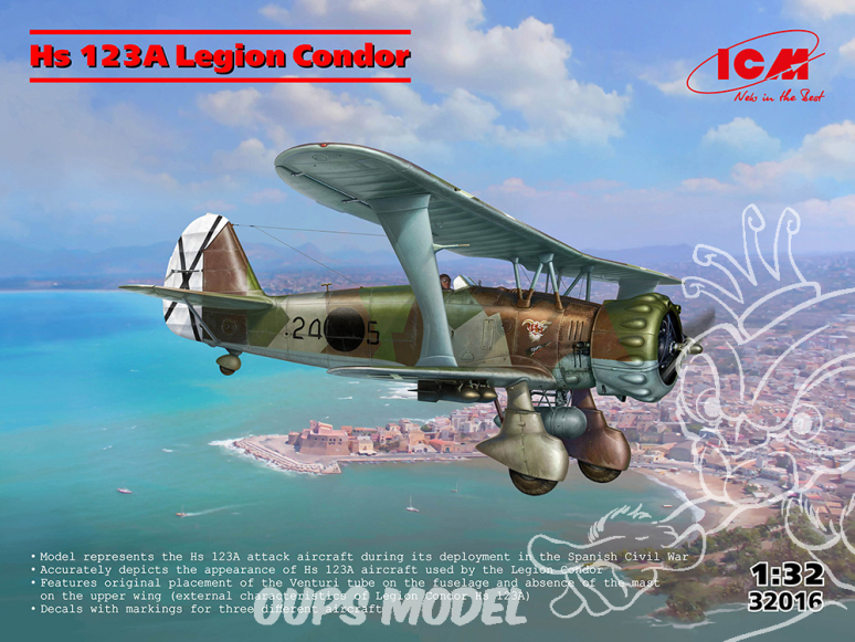 Icm maquette avion 32016 Hs 123A Legion Condor 1/32