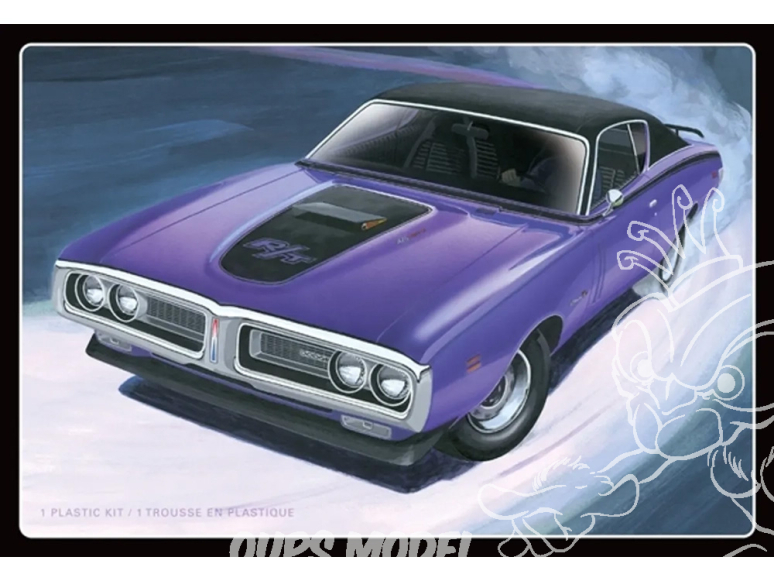 AMT maquette voiture 1442 Dodge Hemi Charger R/T 1971 1/25