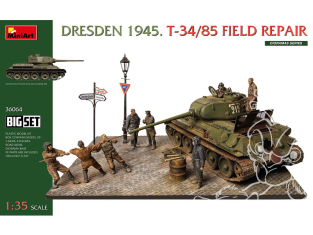 Mini Art maquette militaire 36064 DRESDE 1945 RÉPARATION DE T-34/85 BIG SET 1/35