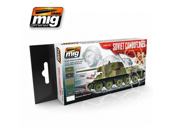 MIG set peinture maquette 7107 1935-1945 SOVIETIQUE CAMOUFLAGES SET