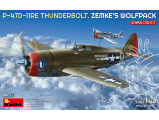 Mini Art maquette avion 48034 P-47D-11RE THUNDERBOLT LE WOLFPACK DE ZEMKE KIT AVANCÉ 1/48