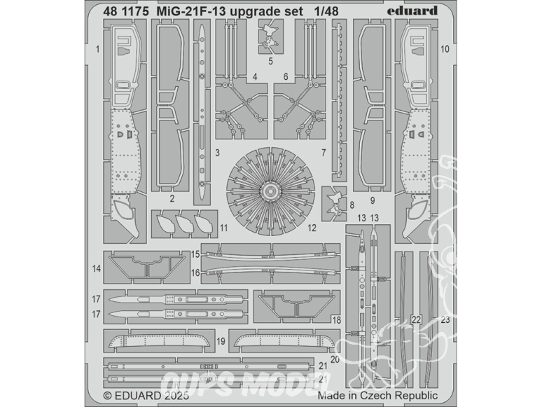 EDUARD photodecoupe avion 481175 Set amélioration MiG-21F-13 Eduard 1/48