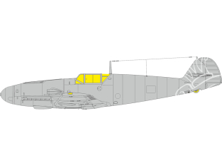 Eduard Express Mask CX699 Messerschmitt Bf 109F WeekEnd Eduard 1/72