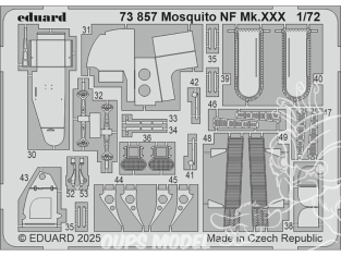 Eduard photodecoupe avion 73857 Amélioration Mosquito NF Mk.XXX Special Hobby 1/72