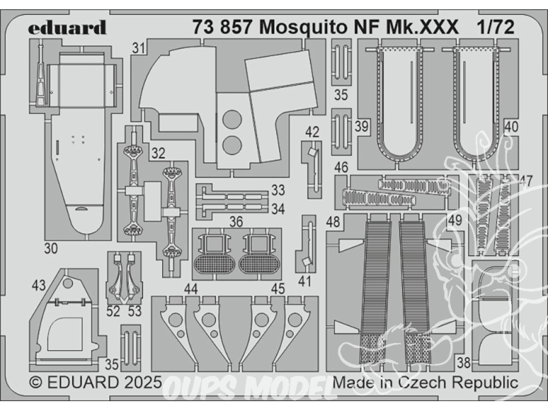 Eduard photodecoupe avion 73857 Amélioration Mosquito NF Mk.XXX Special Hobby 1/72