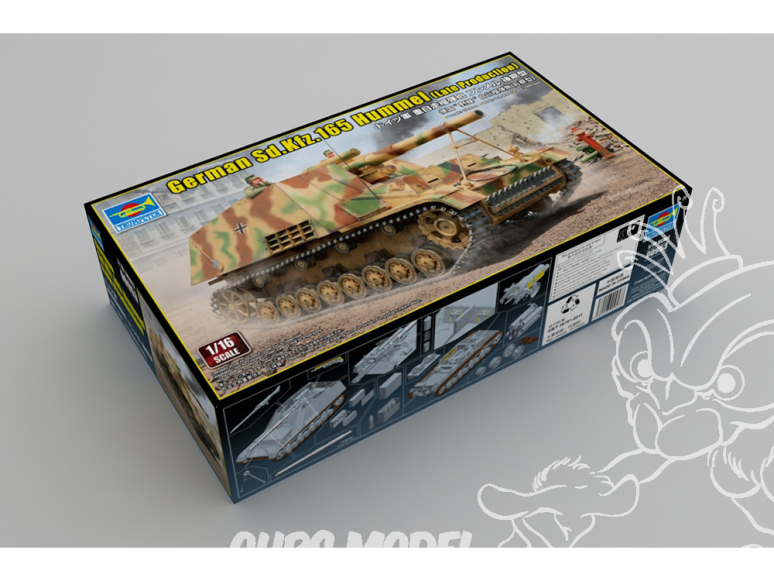 TRUMPETER maquette militaire 00953 Production tardive allemande Sd.Kfz.165 Hummel 1/16