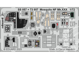 Eduard photodecoupe avion SS857 Zoom amélioration Mosquito NF Mk.XXX Special Hobby 1/72
