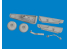 Eduard kit d&#039;amelioration avion brassin Print 6481143 Compartiment de roue de queue P-40N Eduard 1/48