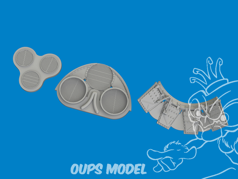 Eduard kit d'amelioration avion brassin Print 6481144 Radiateurs set d'amélioration P-40N Eduard 1/48