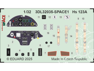 Eduard Space décalques 3D 3DL32035 Hs 123A Icm 1/32