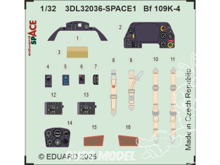 Eduard Space décalques 3D 3DL32036 Messerschmitt Bf 109K-4 Kotare 1/32