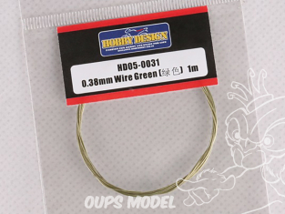 Hobby Design amélioration HD05-0031 Fil électrique vert 0,38mm 1m 1/24