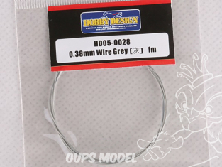 Hobby Design amélioration HD05-0028 Fil électrique gris 0,38mm 1m 1/24