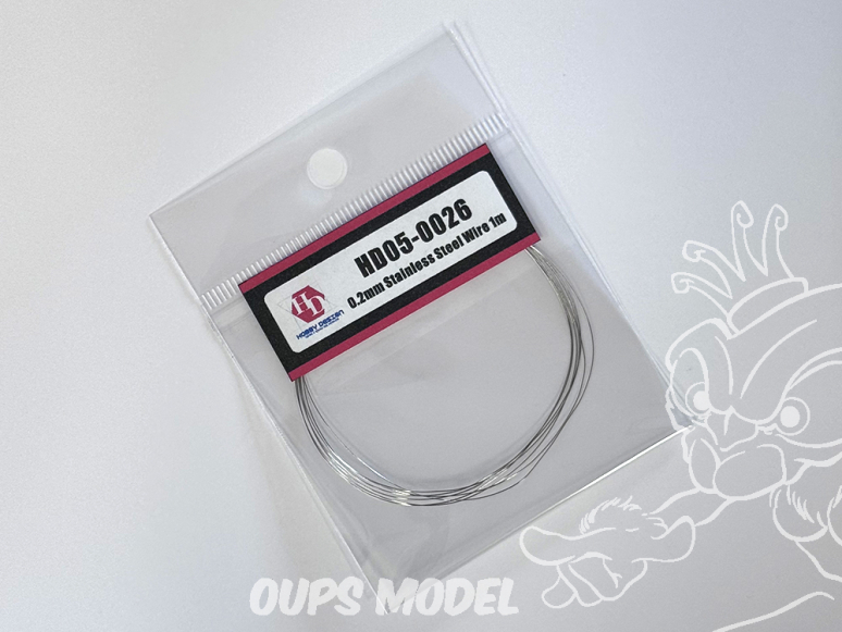 Hobby Design amélioration HD05-0026 Fil électrique acier inoxydable 0,38mm 1m 1/24