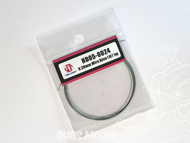 Hobby Design amélioration HD05-0024 Fil électrique bleu 0,38mm 1m 1/24