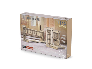 RT-Diorama 35442 Ensemble de bancs d'église courts 1/35