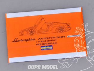 Hobby Design amélioration HD02-0182 Set de détails Lamborghini Aventador Fujimi 1/24
