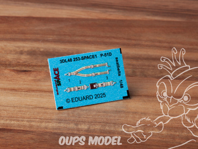 Eduard Space décalques 3D 3DL48253 Harnais P-51D Eduard 1/48