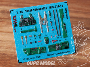 Eduard Space décalques 3D 3DL48250 MiG-21F-13 Turquoise Eduard 1/48