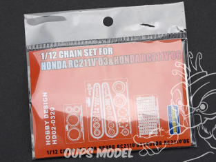 Hobby Design amélioration HD02-0320 Set chaine Honda RC211V 2003 & Honda RC211V 2006 Tamiya 1/12