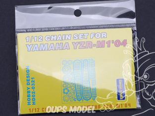 Hobby Design amélioration HD02-0321 Set chaine Yamaha YZR-M1 2004 Tamiya 1/12