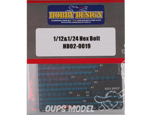 Hobby Design amélioration HD02-0019 Boulons 1/12 & 1/24