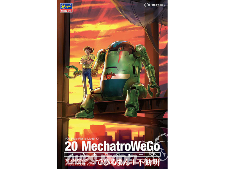 HASEGAWA maquette 52442 20 MechatroWeGo Collaboration dynamique Vol.1 Devilman + Akira Fudo 1/20