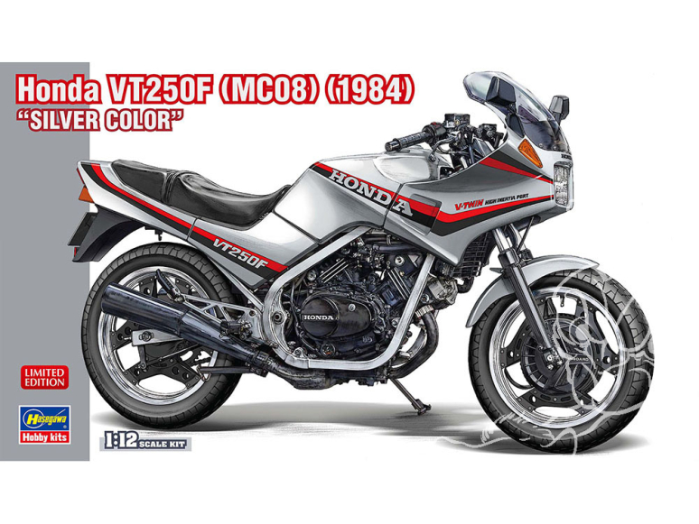 Hasegawa maquette moto 21771 Honda VT250F MC08 1984 Argent 1/12