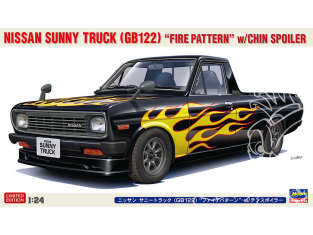 Hasegawa maquette voiture 20751 Nissan Sunny Truck (GB122) « Fire Pattern » avec becquet 1/24