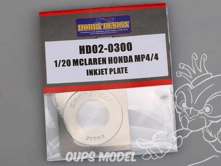 Hobby Design amélioration HD02-0300 Pochoir photodécoupe McLaren Honda MP4/4 1/20