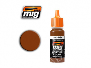 MIG peinture maquette 914 ROTBRAUN lumière (AK-170) 17ml