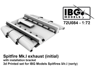 IBG maquette avion 72U084 Échappement initial Spitfire Mk.I avec support d'installation 1/72