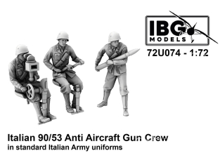 IBG maquette avion 72U074 Équipage de canon antiaérien italien 90/53 en uniformes standard de l'armée italienne 1/72