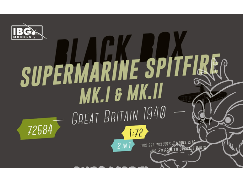 IBG maquette avion 72584 Supermarine Spitfire Mk.I et II Grande-Bretagne 1940 Black Box Édition limitée 1/72