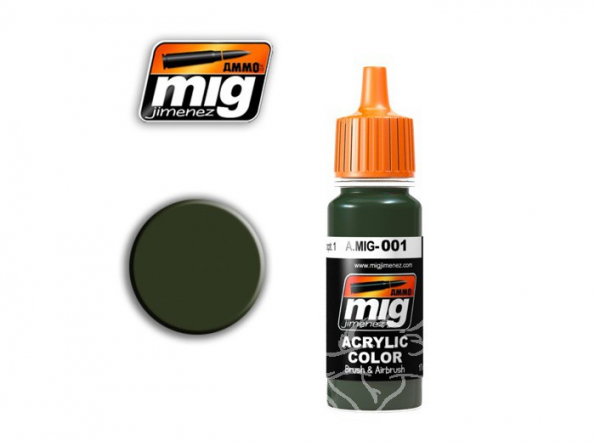 MIG peinture authentique 001 RAL6003 OLIVGRUN OPT.1 (AK-752)