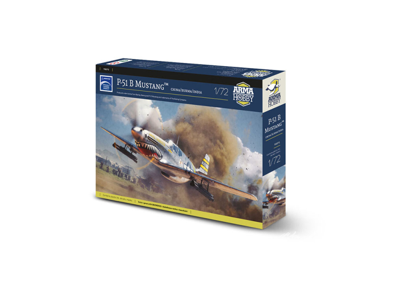 Arma Hobby maquette avion 70075 P-51B Mustang™ Chine-Birmanie-Inde 1/72
