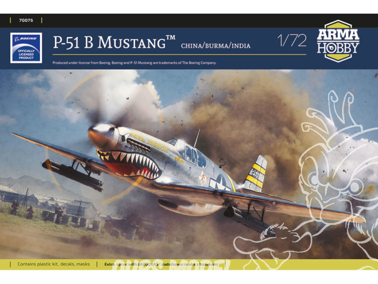 Arma Hobby maquette avion 70075 P-51B Mustang™ Chine-Birmanie-Inde 1/72