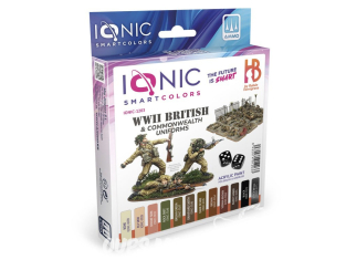 MIG peinture IONIC 1203 Set uniformes Britanniques & Commonwealth 12 x 20ml