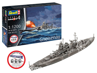revell maquette bateau 75181 Model Set Gneisenau inclus peintures principale colle et pinceau 1/1200
