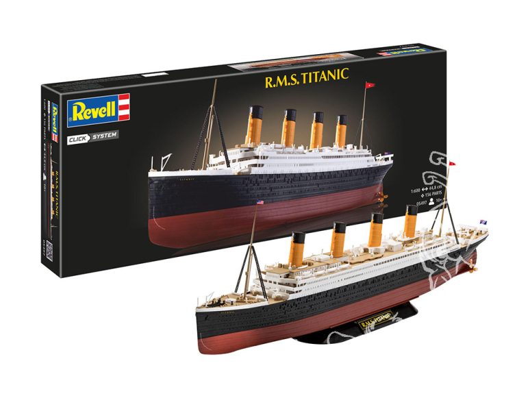 Revell maquette bateau 05497 R.M.S TITANIC CLICK SYSTEM à encliqueter, pré-peinte 1/600