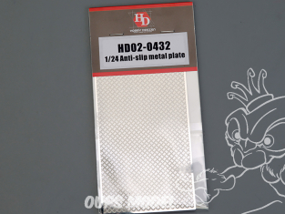 Hobby Design amélioration HD02-0432 Plaque métal antidérapante 1/24