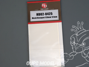 Hobby Design amélioration HD02-0425 Grille hexagonale 120x61mm
