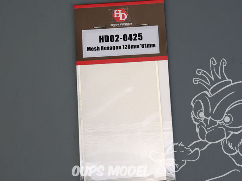 Hobby Design amélioration HD02-0425 Grille hexagonale 120x61mm