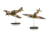 Revell maquette avion 73771 Model Set Spitfire Mk.Ia et Hurricane Mk.I avec accessoires de base 1/144