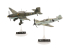 Revell maquette avion 73770 Model Set Messerschmitt Bf109E et Ju87B Stuka avec accessoires de base 1/144