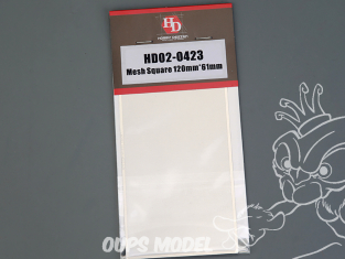 Hobby Design amélioration HD02-0423 Grille carrée 120x61mm
