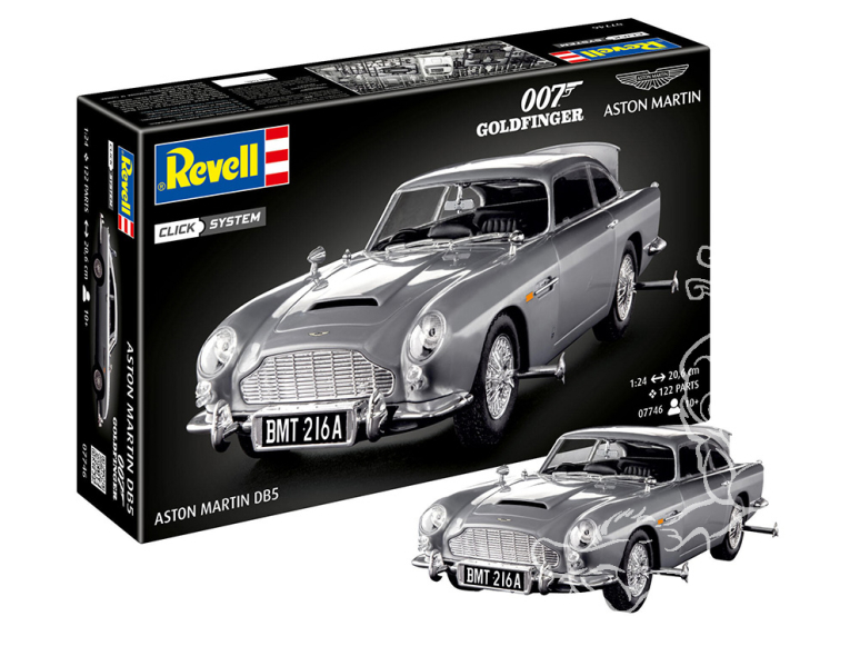 Revell maquette voiture 07746 Aston Martin DB5 James Bond 007 Goldfinger Click System 1/24