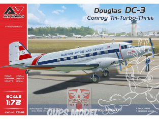 AA Models maquette avion 7246 Conroy Tri-Turbo-3 DC-3 Trimotor 1/72